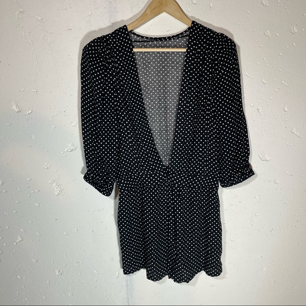 WeWoreWhat Black and White Polka Dot Jumpsuit - Picture 3 of 8